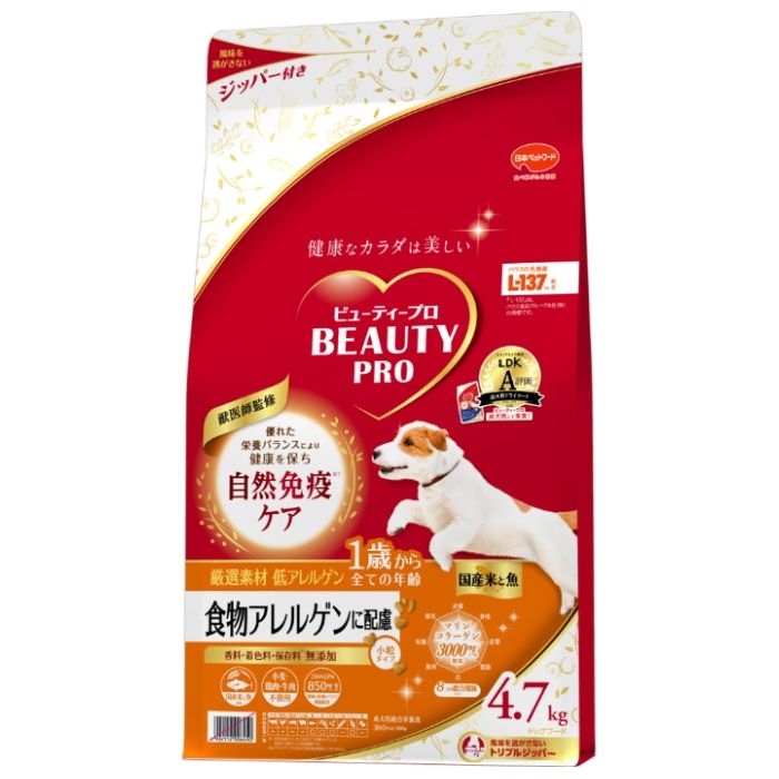 ビューティープロ ドッグ 食物アレルゲンに配慮 1歳から 4.7kg