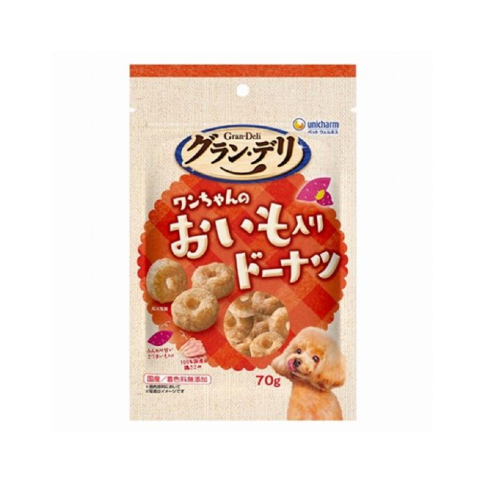 ユニ・チャーム グランデリ ワンちゃんのおいも入りドーナツ 70g