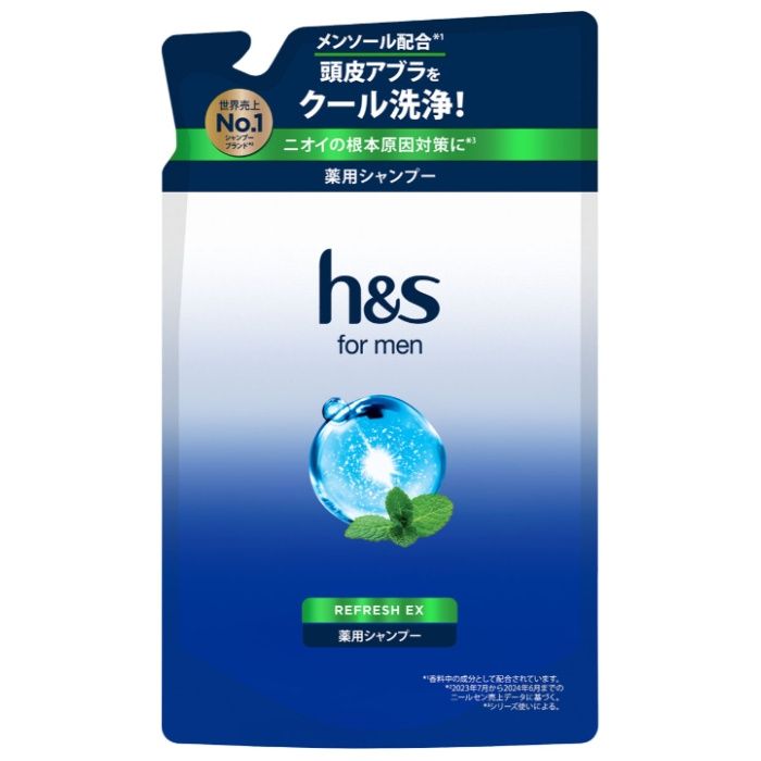P&G h&s for men リフレッシュEX シャンプー 詰替 300g