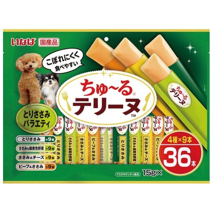 いなばペット ちゅーるテリーヌ 36本入り　とりささみバラエティ 15g×36ホン