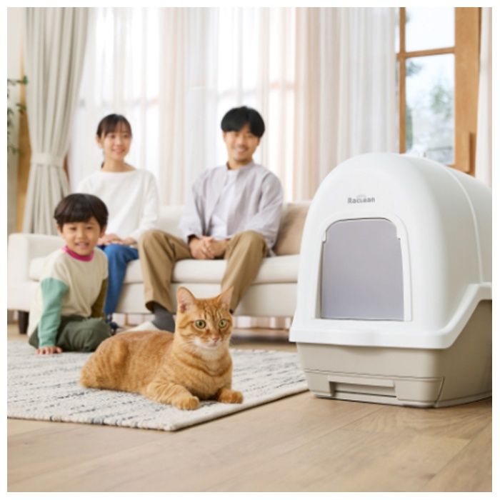 アイリスオーヤマ ラクリーン　炭脱臭ファン付き猫トイレ DFT-52の説明画像4