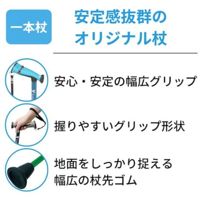 竹虎 バンブーステッキワイド　ブラック 104980の説明画像2