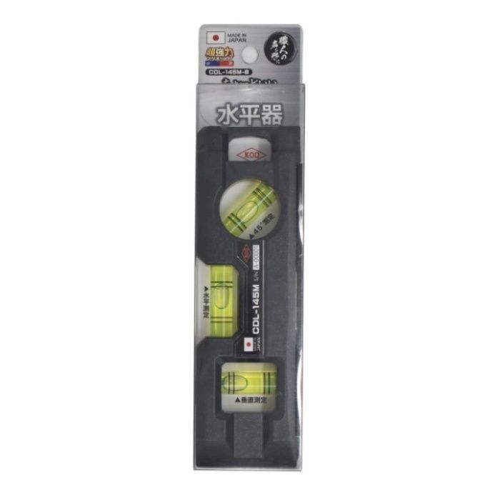 信号機 ナフコ KOD ちょーどいい水平器 黒 CDL-145M-Bの通販｜水平器｜測定・計測用品
