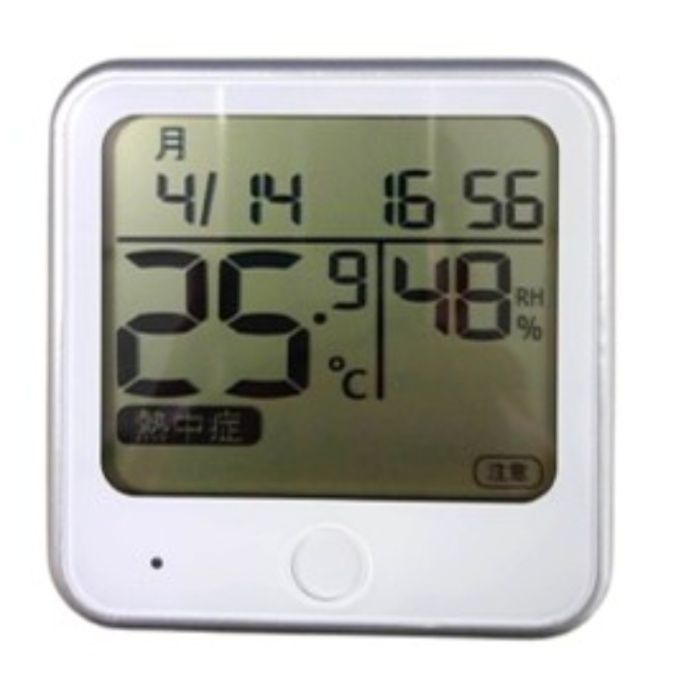 オーム電機 温湿度計熱中症インフルエンザ TEM-301-W