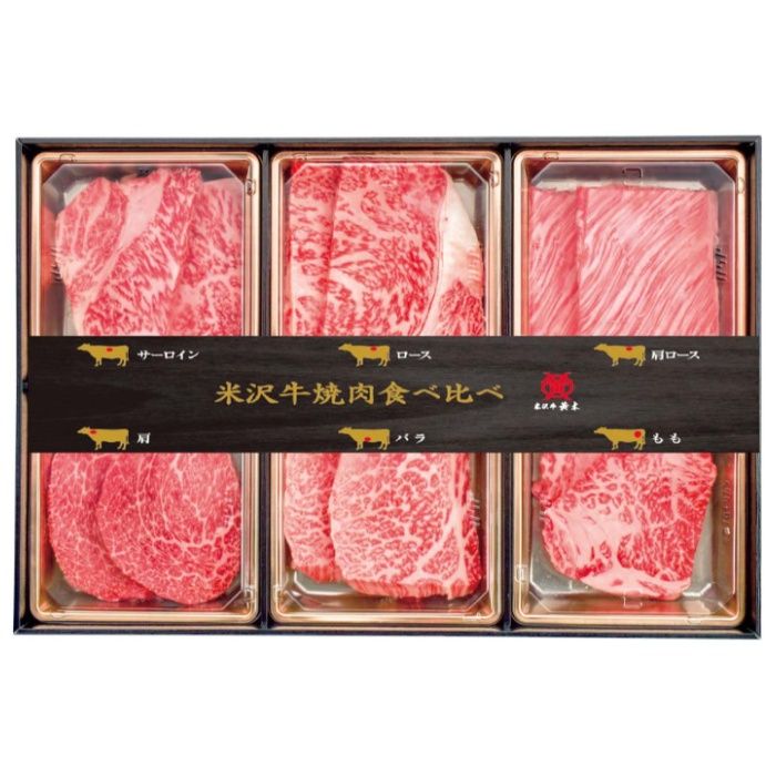 【YYT100N】【お中元】「米沢牛黄木」米沢牛 6種焼肉食べ比べ-承り締切:2026年7月29日