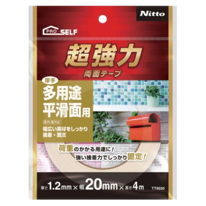 ニトムズ　超強力両面テープ　多用途平滑面用厚手 TT0030　20X4