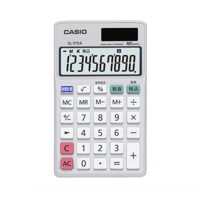 CASIO 手帳タイプ電卓　税計算　10桁 SL-310A-N