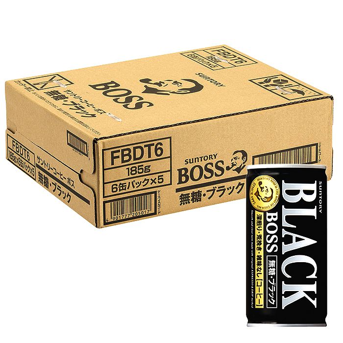 サントリーフーズ ボス ブラック 185g×6缶パック ケース(30缶入り)の説明画像4