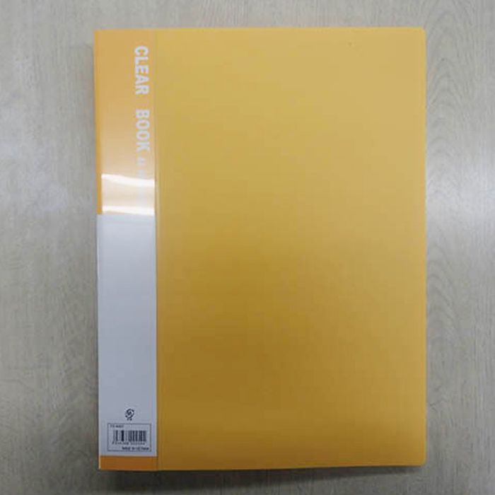 ナフコ クリヤーブック A4サイズ 40ポケット 黄 FD-N40Y