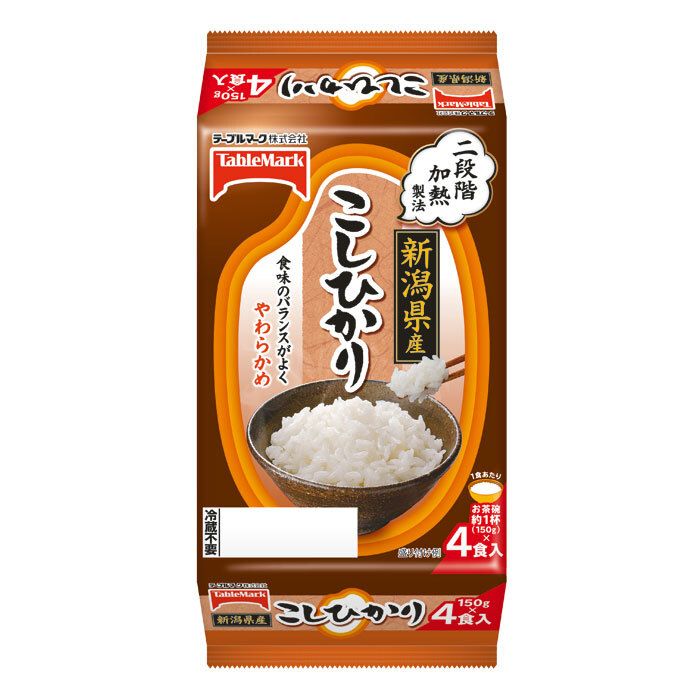 コゲツ産業 A テーブルマーク 炊きたてご飯 新潟県産こしひかり 4食パック