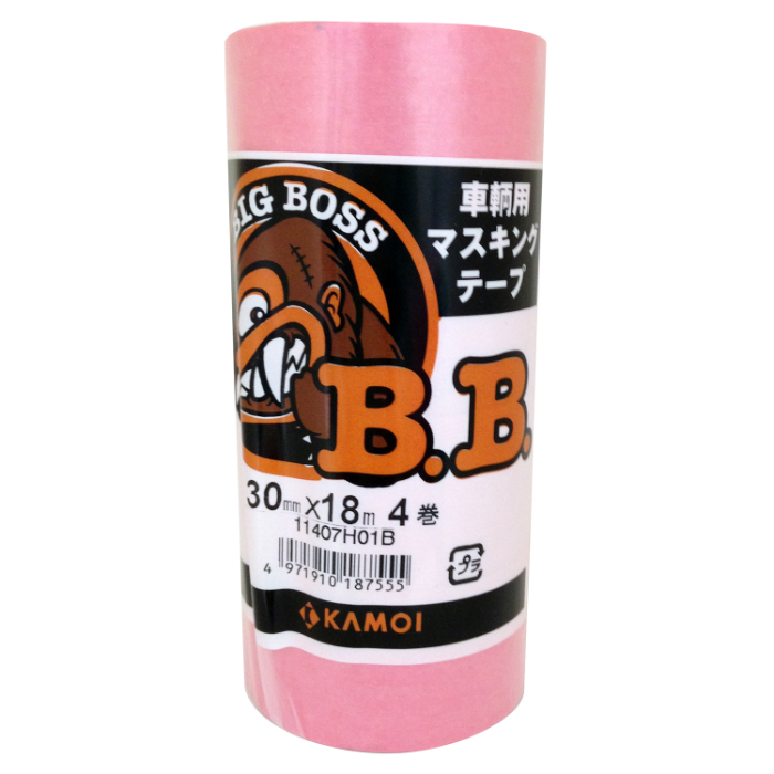 カモ井 車両塗装用 マスキングテープ BIG BOSS 30×0.08mm×18m 4個入