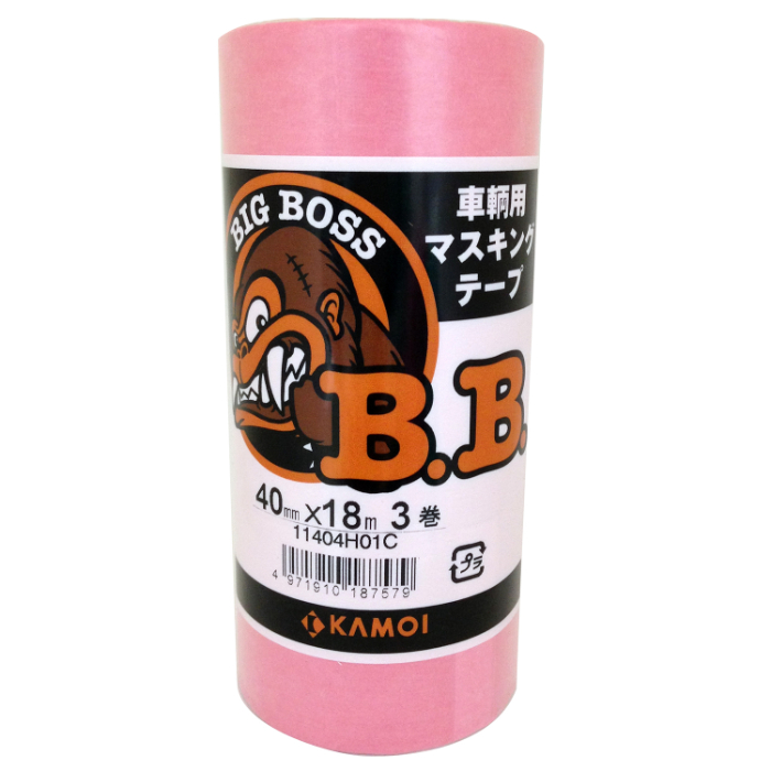 カモ井 車両塗装用 マスキングテープ BIG BOSS 40×0.08mm×18m 3個入