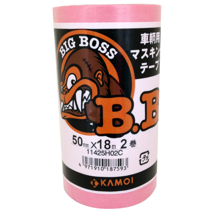 カモ井 車両塗装用 マスキングテープ BIG BOSS 50×0.08mm×18m 2個入