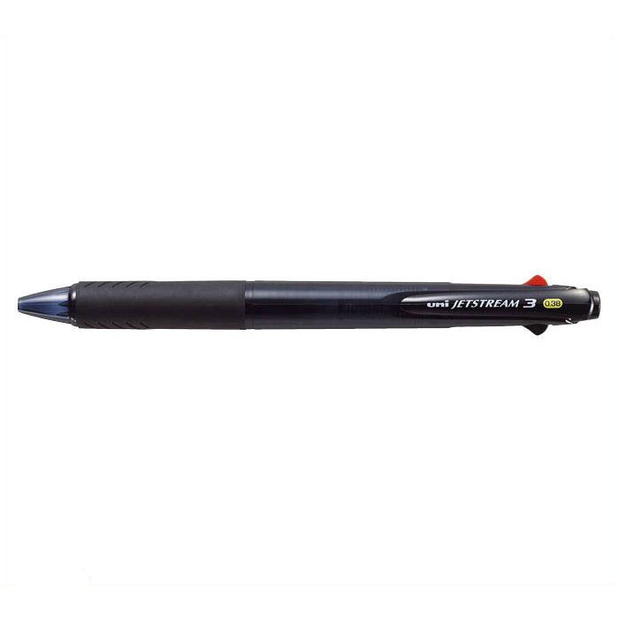 三菱鉛筆 ジェットストリーム　3色　黒軸0.38バラ SXE3-400-38 透明ブラック