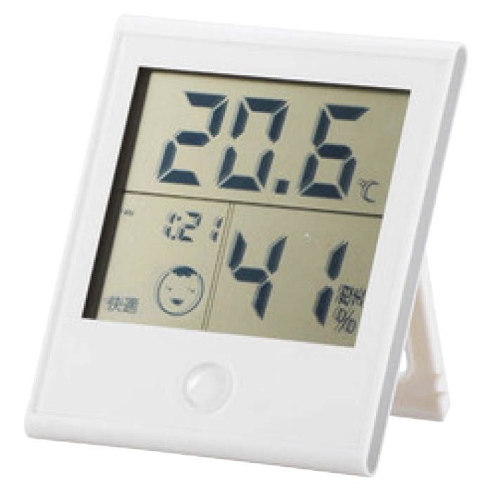 快適表示デジタル温湿度計 TEM-200-W