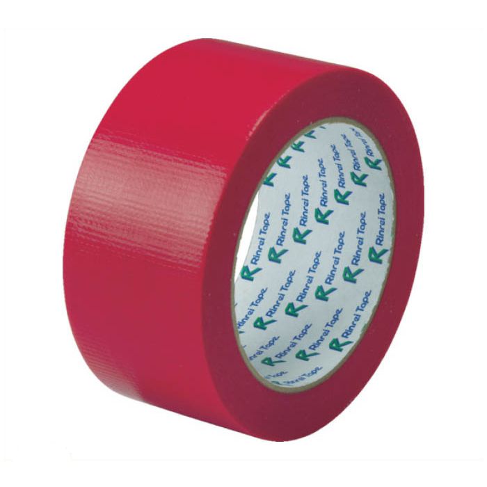 リンレイテープ　包装用PEワリフテープ　EF674　50×25　赤色