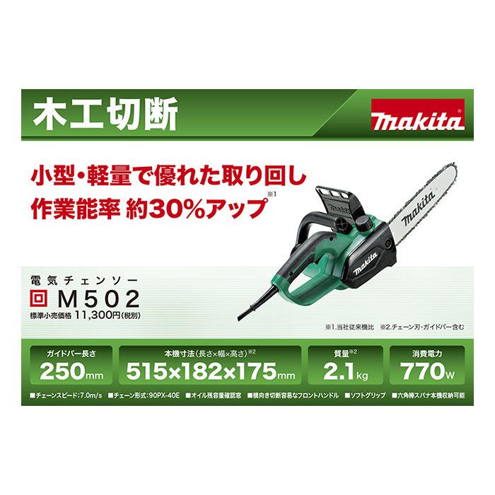Makita マキタ 電気チェンソー ガイドバー 300mm M503 美品