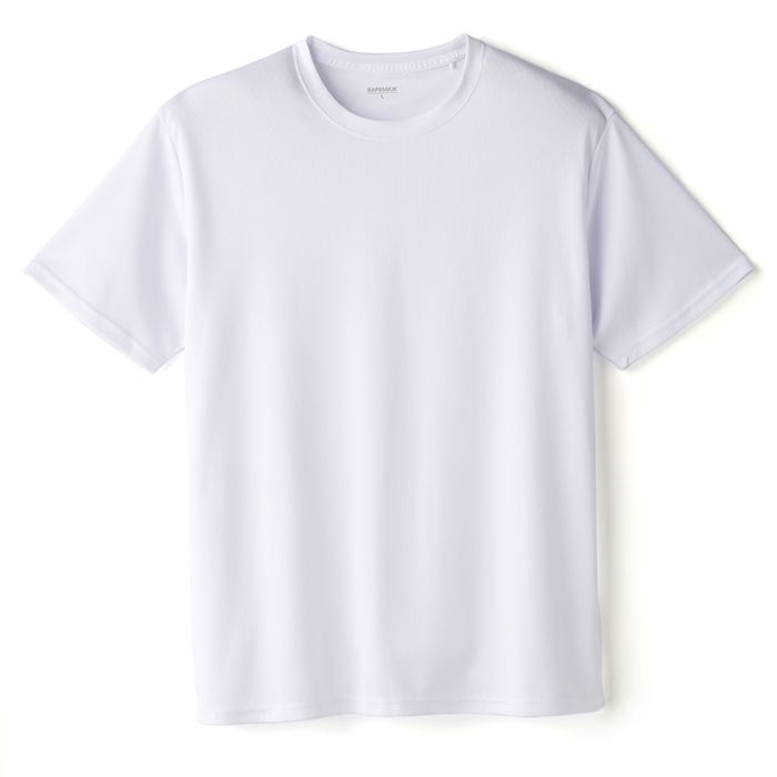 ハニカムメッシュ半袖クルーネックTシャツ NAF-020 ホワイト M