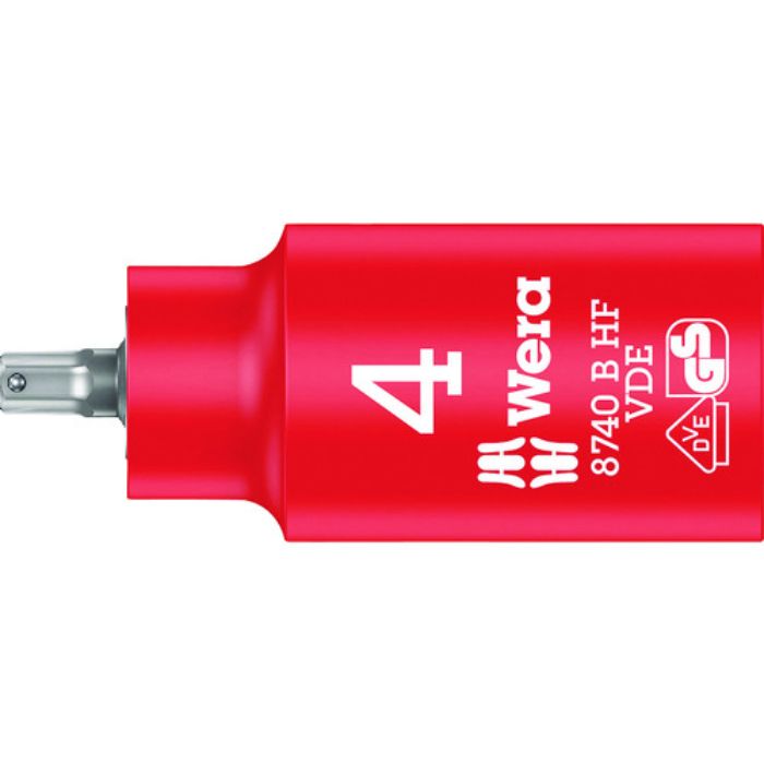 Wera 8740 B VDE 絶縁ホールディングファンションビットソケット SW 4.0(Tcode:1952342)