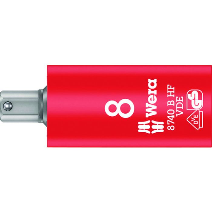 Wera 8740 B VDE 絶縁ホールディングファンションビットソケット SW 8.0(Tcode:1952345)