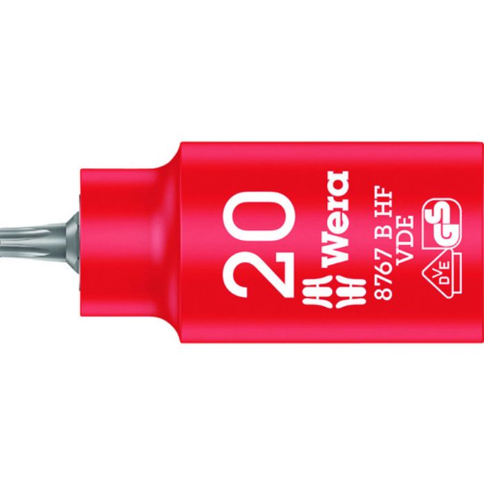 Wera 8767 B VDE 絶縁ホールディングファンションビットソケット TX 20(Tcode:1952346)