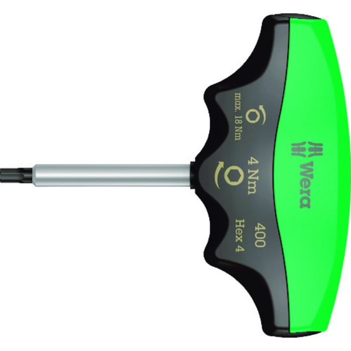 Wera 400 トルクドライバーT型 ヘックスプラス六角4.0 / 4.0 Nm(Tcode:1952366)