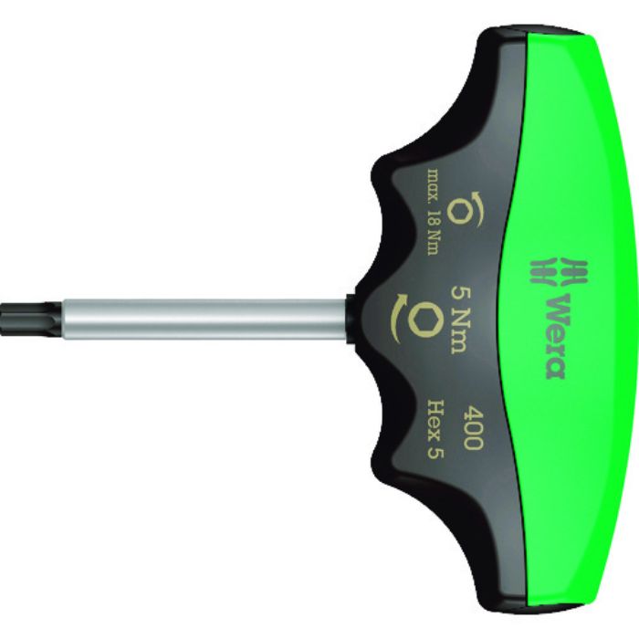 Wera 400 トルクドライバーT型 ヘックスプラス六角5.0 / 5.0 Nm(Tcode:1952367)