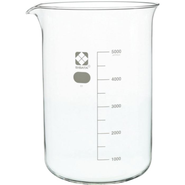 SIBATA ビーカー 目安目盛付 5000mL(Tcode:2178256)