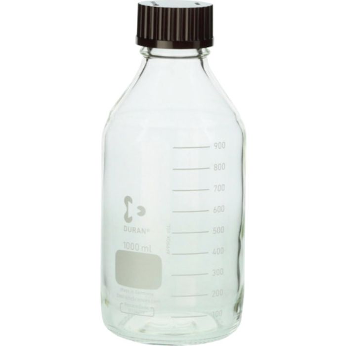 SIBATA 耐熱ねじ口びん 赤キャップ付 1000mL (Tcode:1073301)