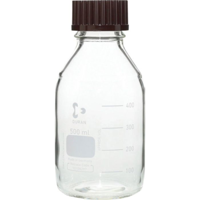 SIBATA 耐熱ねじ口びん 赤キャップ付 500mL (Tcode:1065461)