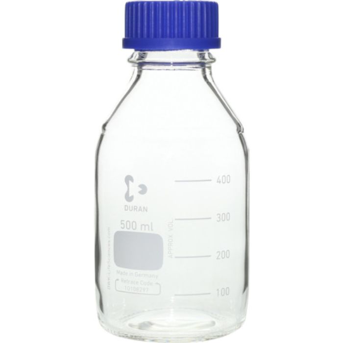 SIBATA 耐熱ねじ口びん 青キャップ付 500mL (Tcode:1068551)