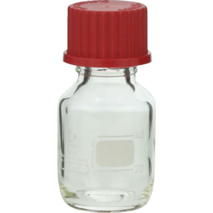 SIBATA 耐熱ねじ口びん 赤キャップ付 50mL (Tcode:1073347)