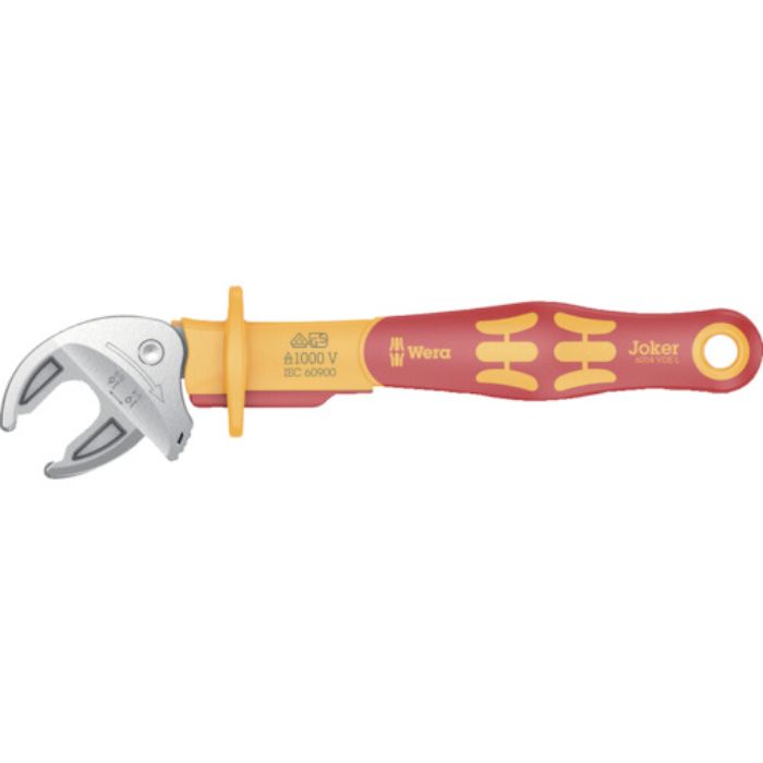 Wera 6004 絶縁自動調整式モンキーラチェットスパナ 口開き16-19mm(Tcode:4697232)