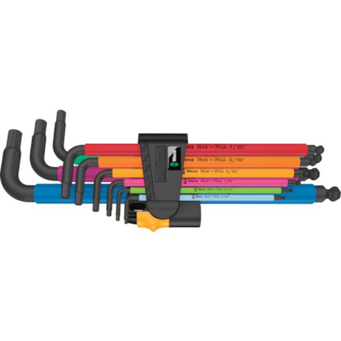 Wera 六角棒レンチセット2 9本組(インチサイズ)(Tcode:2494351)