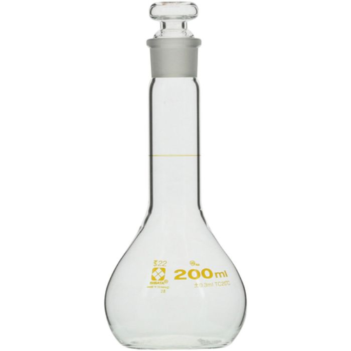 SIBATA メスフラスコ 短形 200mL(Tcode:2158071)