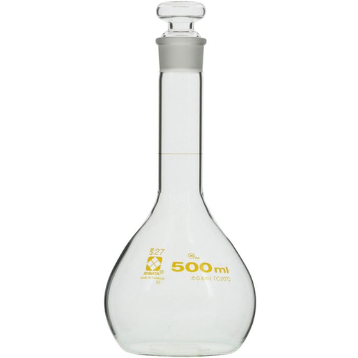 SIBATA メスフラスコ 短形 500mL(Tcode:2158061)