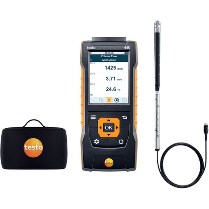 テストー ベーン式風速計 testo 440 16mmベーン式風速プローブセット(Tcode:1272555)