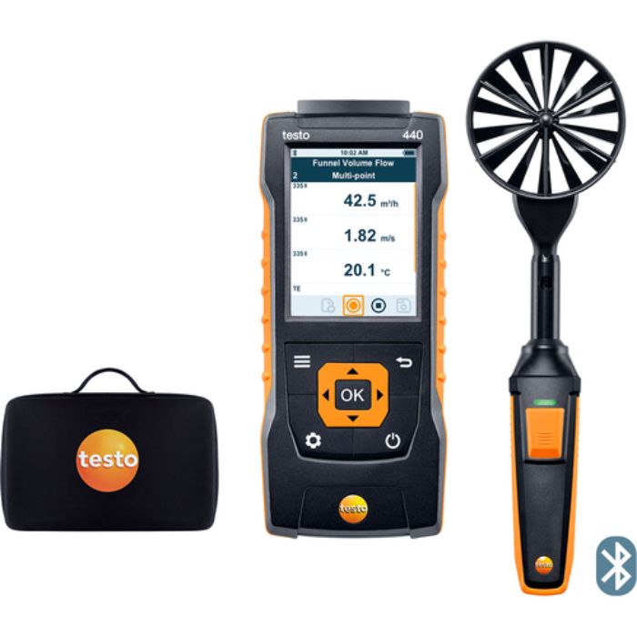 テストー ベーン式風速計 testo 440 100mmベーン式風速プローブセット(Tcode:1272564)