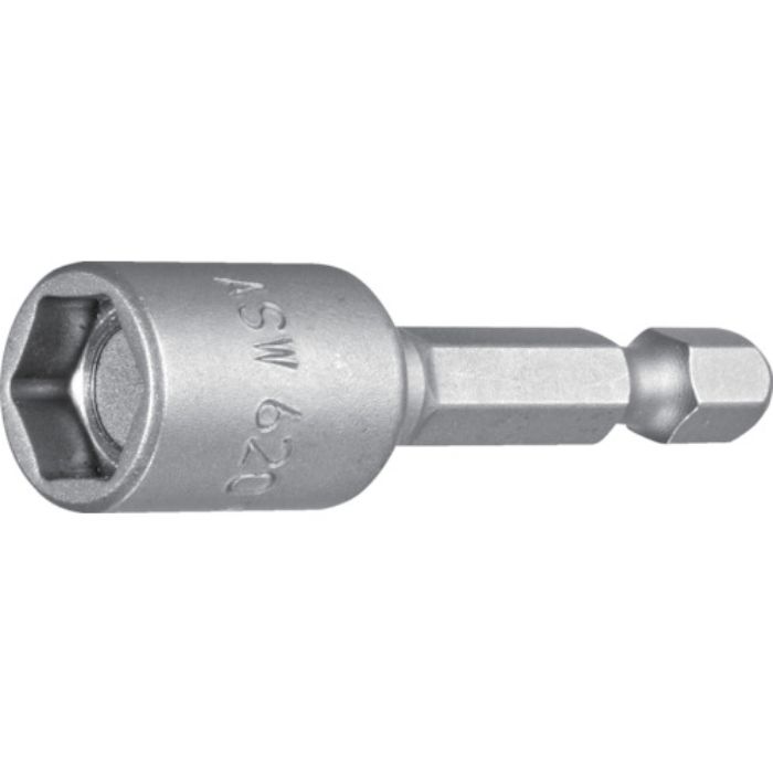 エーエスダブリュー 磁石付きソケットビット 差込角6.35x対辺13.0mm 全長50mm(Tcode:3831312)