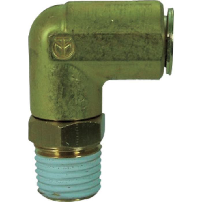 チヨダ 冷却水配管用タッチコネクターフジVタイプメイルエルボ(金属) 10mm・R1/8(Tcode:1295604)