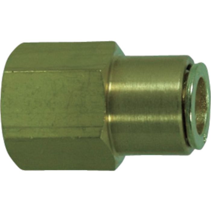 チヨダ 冷却水配管用タッチコネクターフジVタイプフィメイルコネクター(金属) 10mm・Rc1/4(Tcode:1297161)