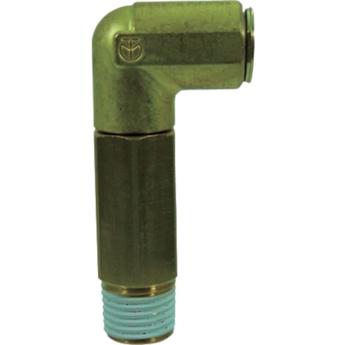 チヨダ 冷却水配管用タッチコネクターフジVタイプロングメイルエルボ(金属) 10mm・R3/8(Tcode:1298801)