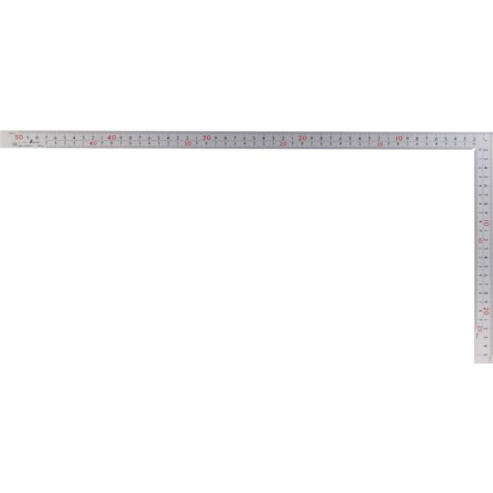 シンワ 曲尺厚手広巾 シルバー50cm建築・鉄工用 表裏目盛 8段cm数(Tcode:4083130)