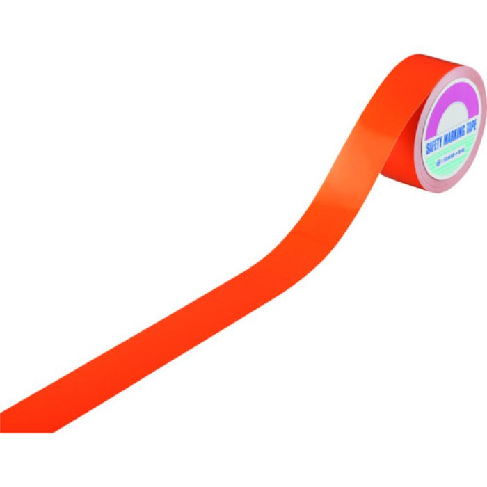 緑十字 ビバスーパーラインテープ オレンジ BSLT502-YR 50mm幅×20m PET 屋内用(Tcode:1140197)