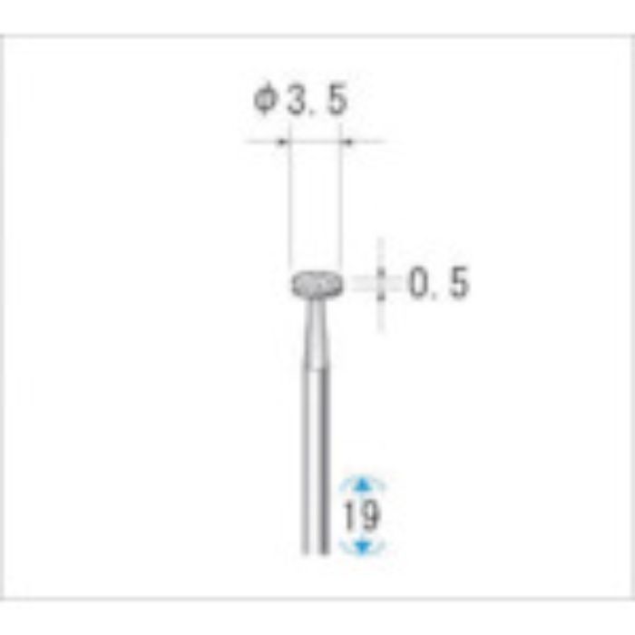 ナカニシ 電着ダイヤモンドバー (1Pk(袋)=5本入) 刃径3.5mm(Tcode:4758641)