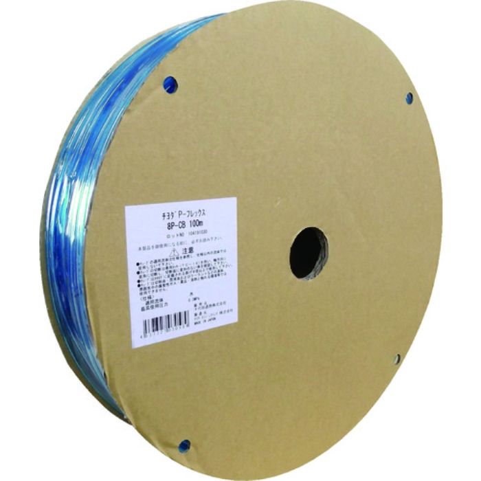 チヨダ ポリウレタンチューブ PフレックスチューブCB(透明ブルー)10mm/100m(Tcode:8083081)