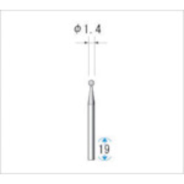 ナカニシ 電着ダイヤモンドバー (1Pk(袋)=5本入) 刃径1.4mm(Tcode:4758668)