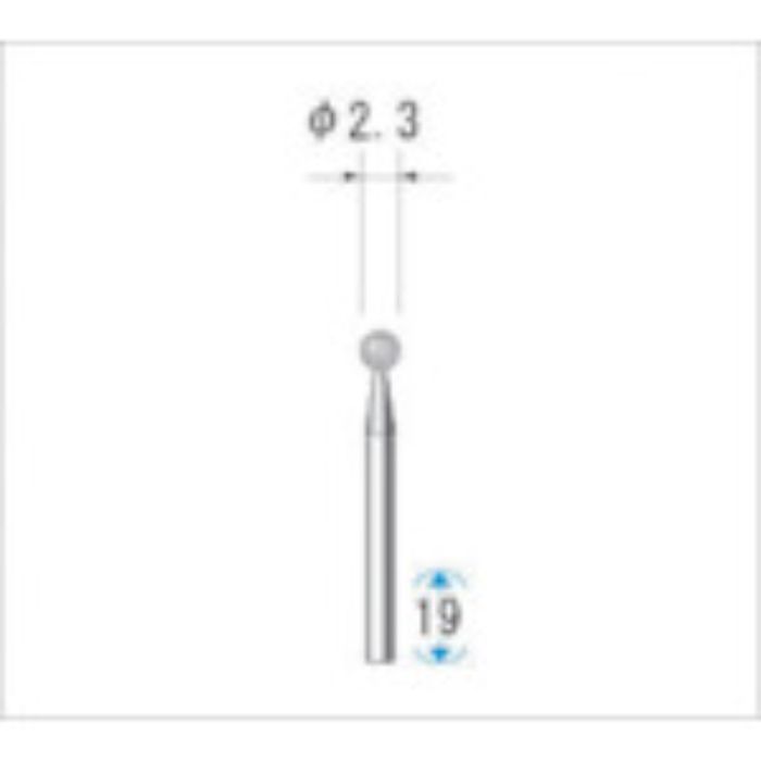 ナカニシ 電着ダイヤモンドバー (1Pk(袋)=5本入) 刃径2.3mm(Tcode:4758684)