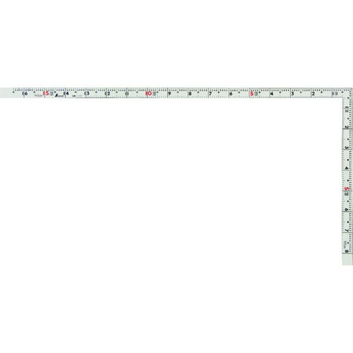 シンワ 曲尺同厚 ホワイト 1尺6寸/50cm 併用目盛 名作(Tcode:1477605)