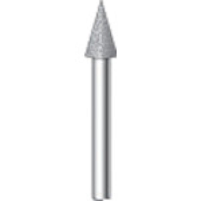 ナカニシ 電着ダイヤモンドバー 粒度#130 円錐 刃径3mm 刃長5mm(Tcode:8292491)